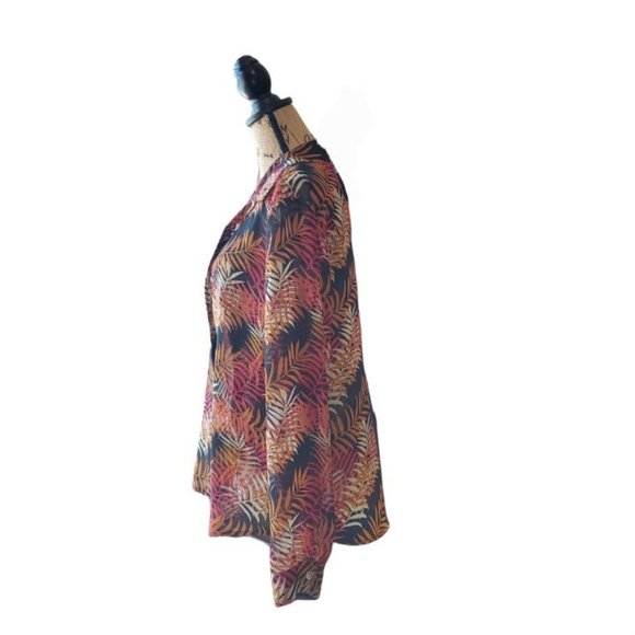 JORDAN BLUE LABEL 2 PC Blouse/Pleated Tank Multi-color Wms XL - Picture 3 of 6